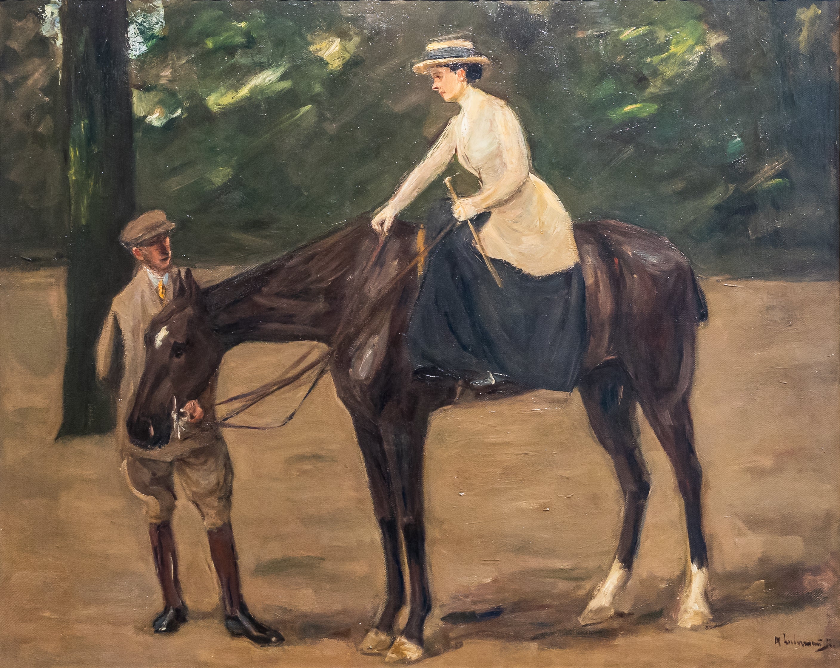 Dívka umělce na koni - Max Liebermann