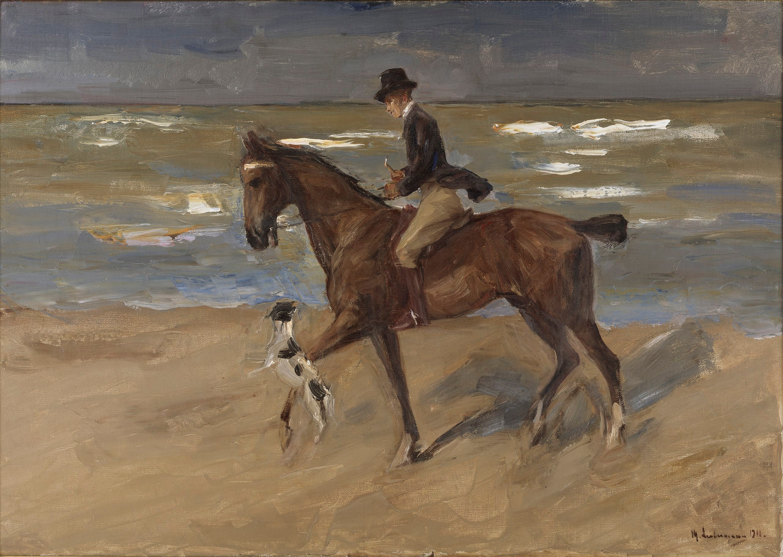 Jezdec na pláži - Max Liebermann