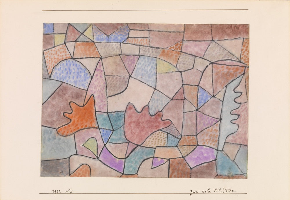 Dvě červené květiny (Zwei rote Blüten) - Paul Klee