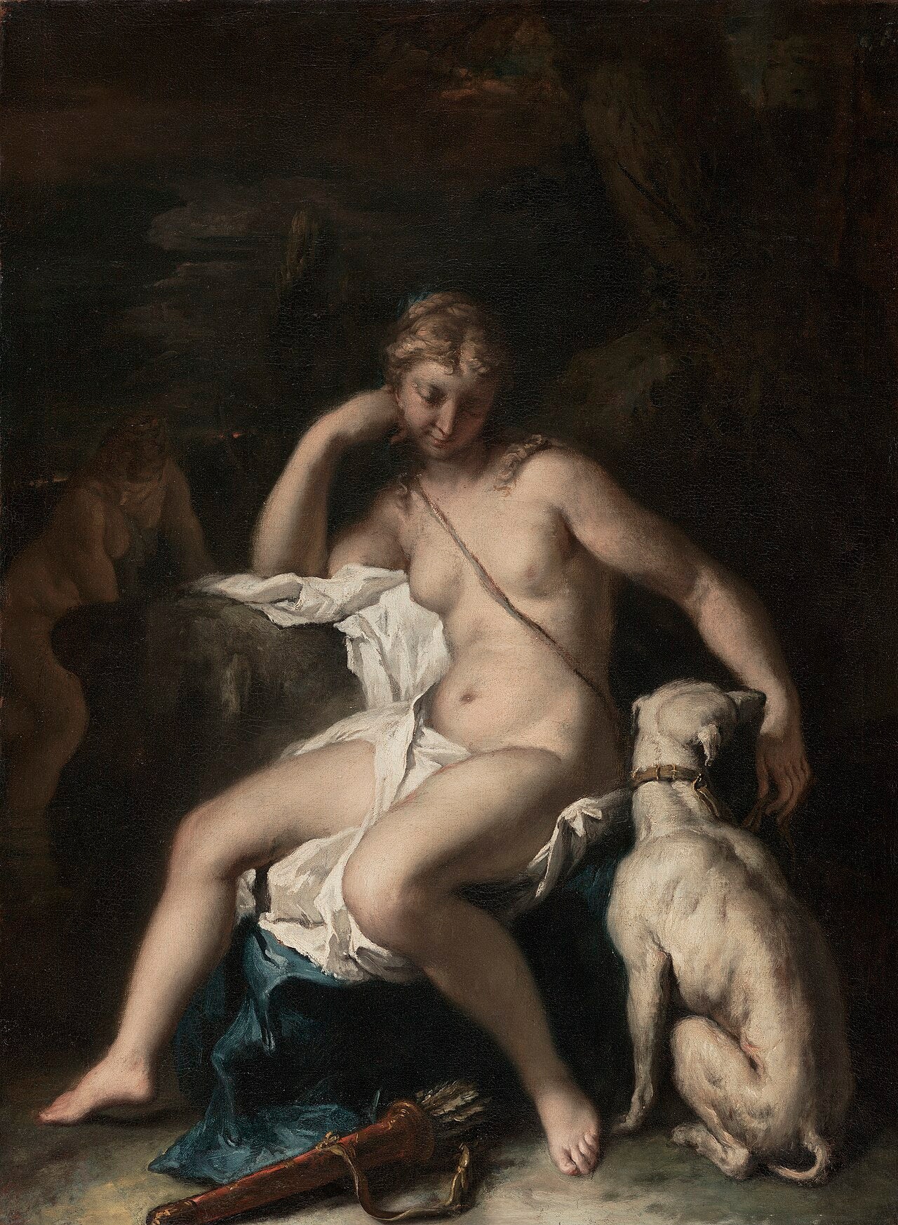 Diana et son chien - Sebastiano Ricci