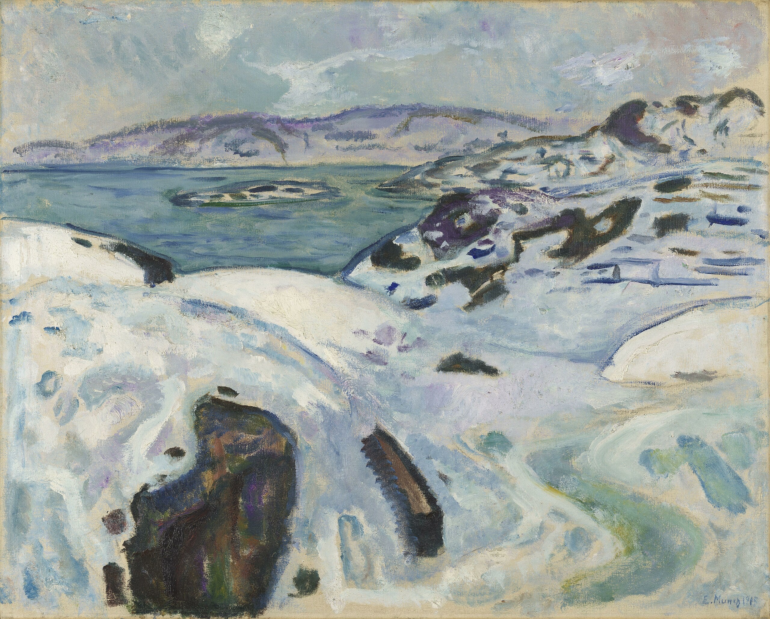 Zima na pobřeží - Edvard Munch
