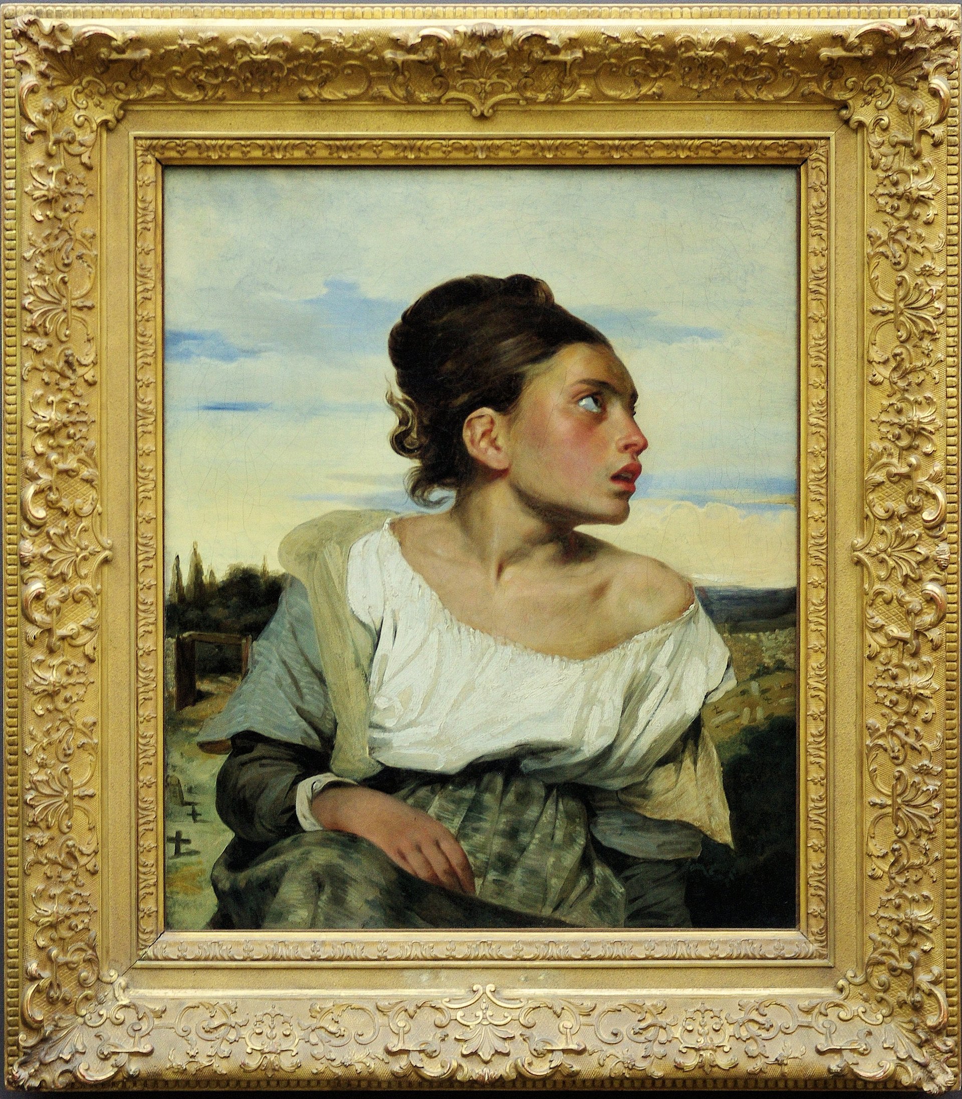 Mladá sirota na hřbitově - Eugène Delacroix