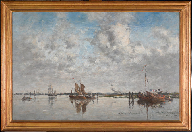 Meuse v Rotterdamu - Eugène Boudin
