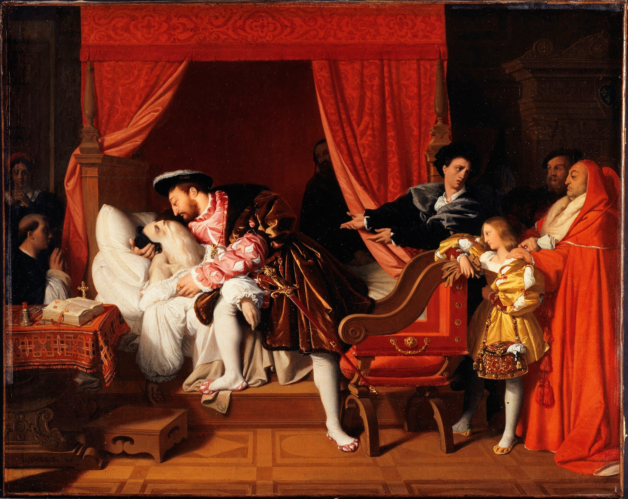 Smrt Leonarda da Vinci - Jean-Auguste-Dominique Ingres
