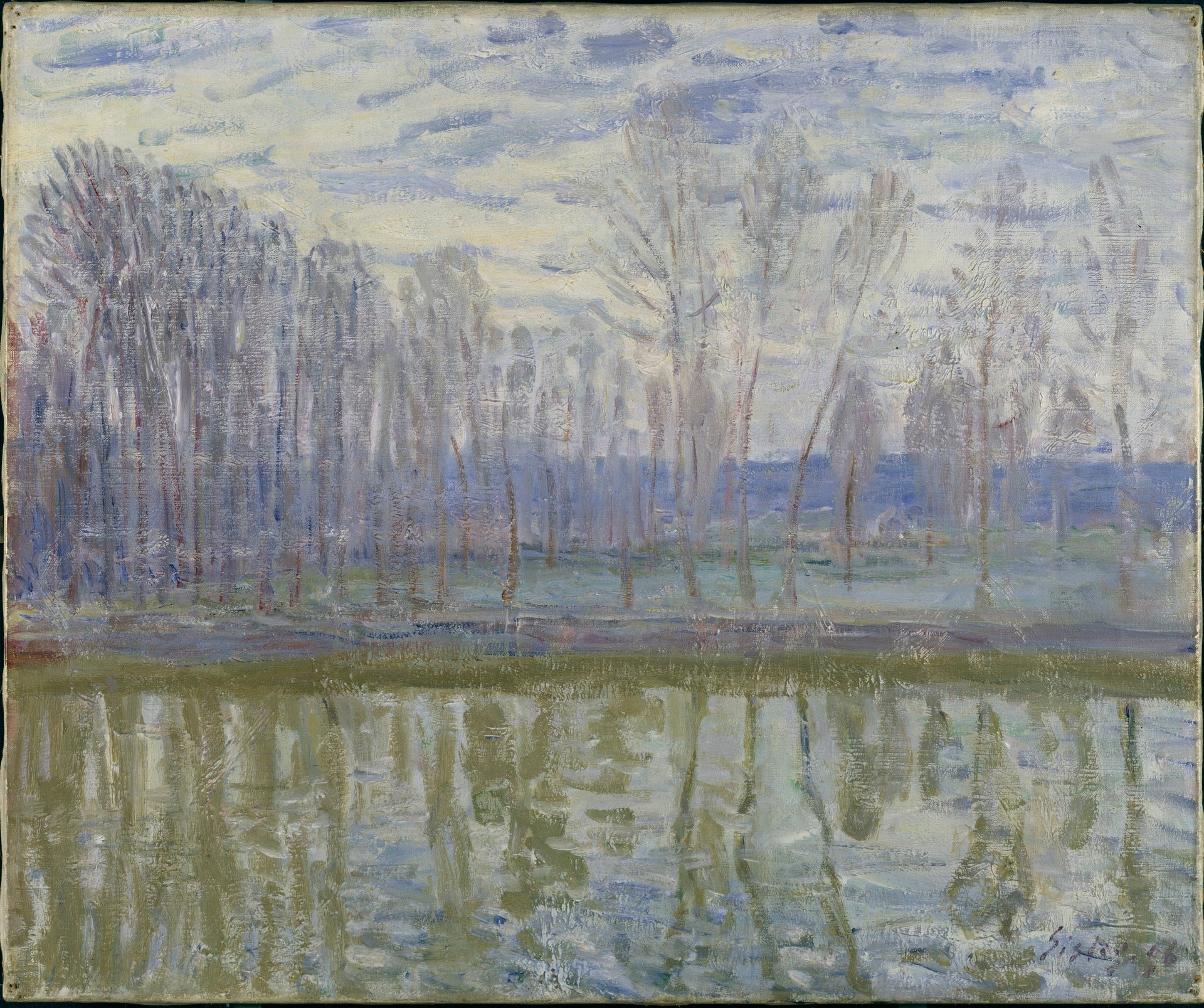 Reproduction du tableau « Les Bords du Loing - Alfred Sisley » par Alpha Reproduction en peinture à l’huile