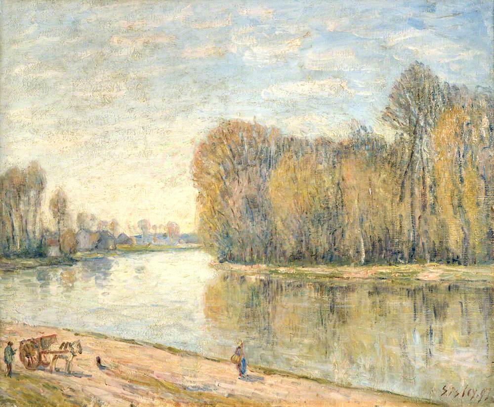 Reproduction du tableau « Les Bords du Loing - Alfred Sisley » par Alpha Reproduction en peinture à l’huile
