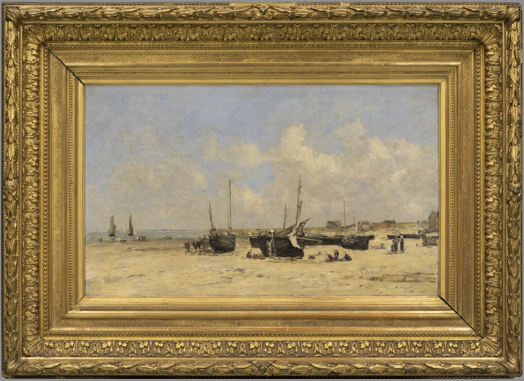 Pláž Berck při odlivu - Eugène Boudin