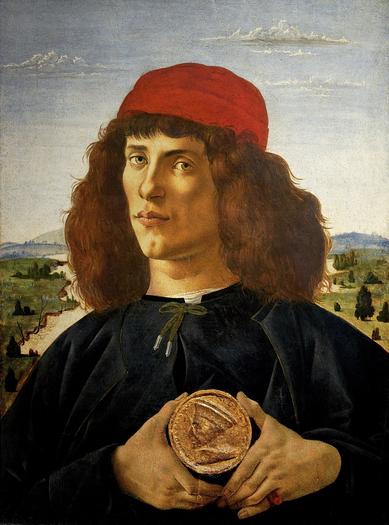 Portrét muže s medailí Cosima Staršího - Sandro Botticelli