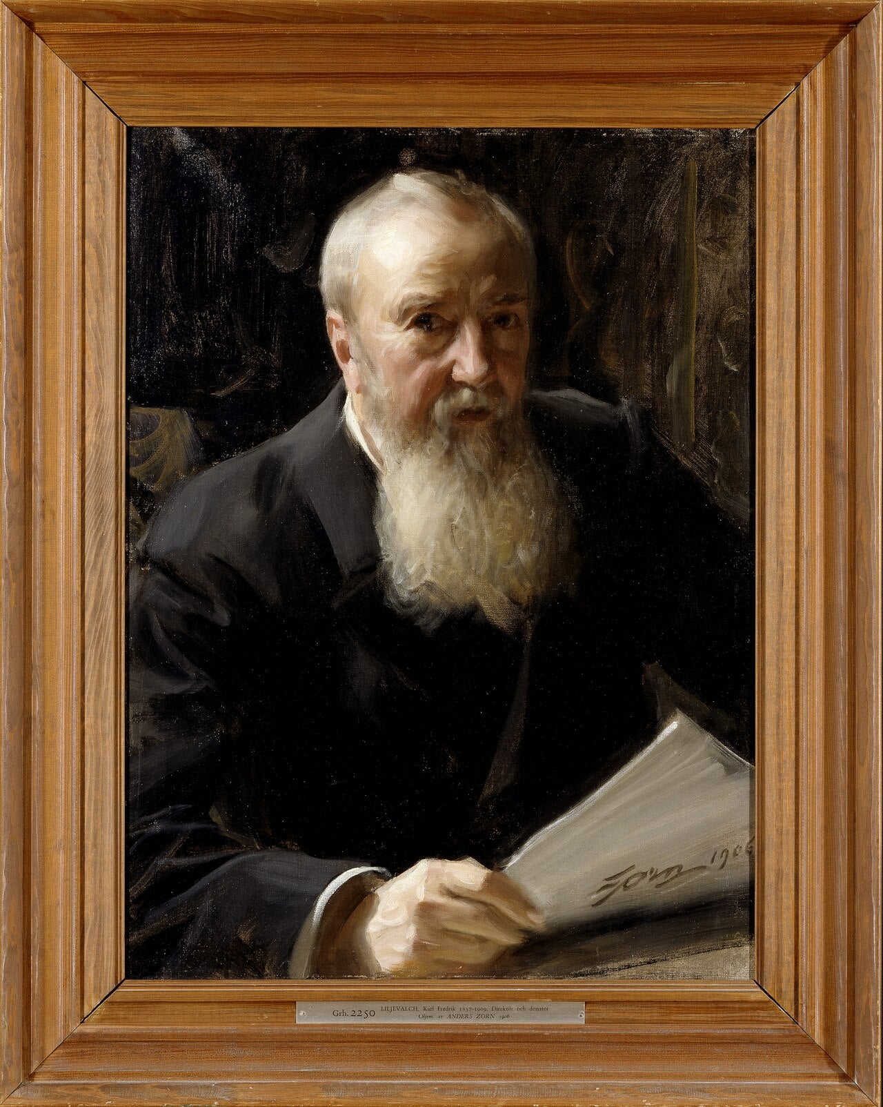 Portrait de Carl Fredrik Liljevalch - Anders Zorn