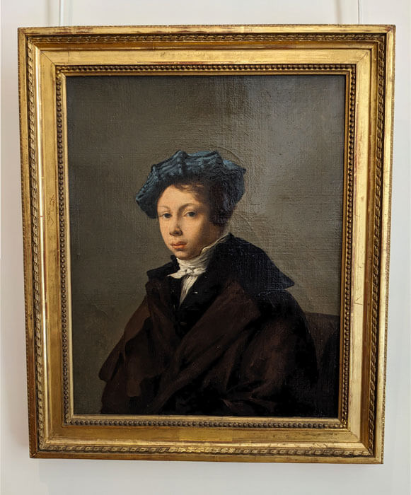 Portrét mladého muže s modrou beretou - Eugène Delacroix