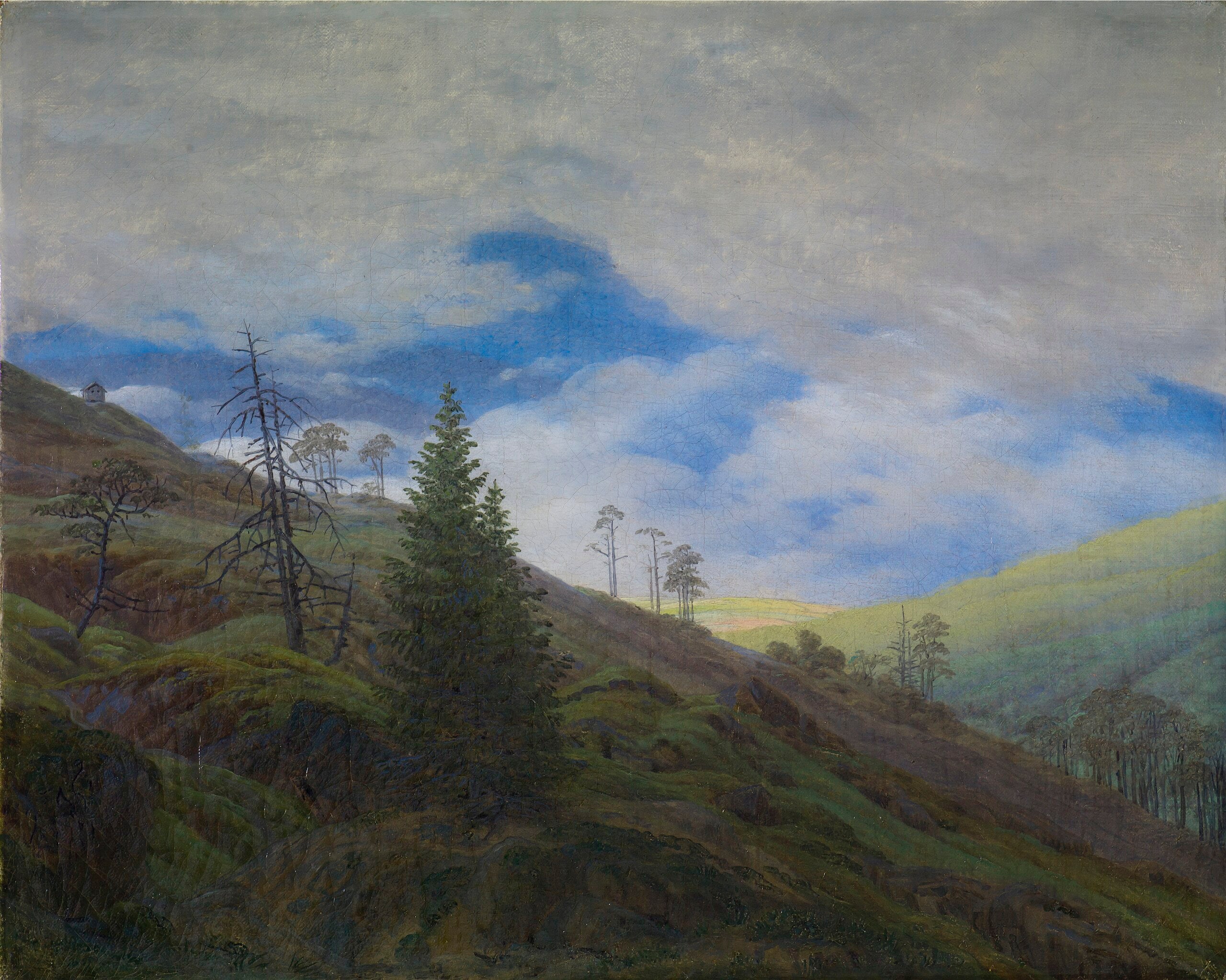 Sluneční paprsek v Riesengebirge - Caspar David Friedrich