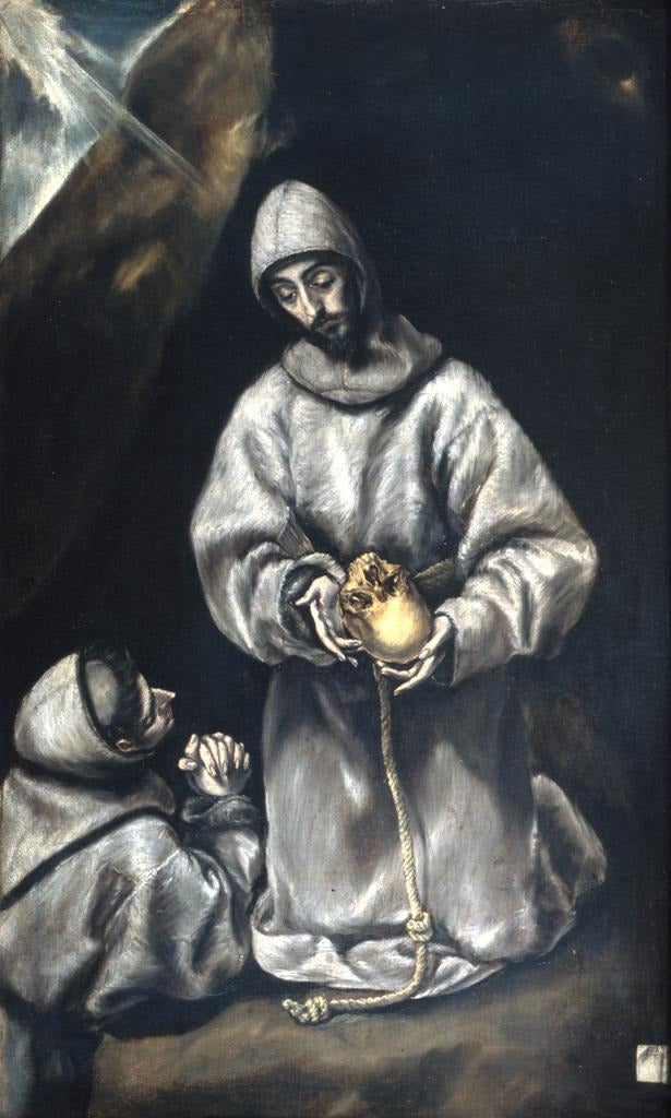 Saint François et frère Léon méditant sur la mort - El Greco