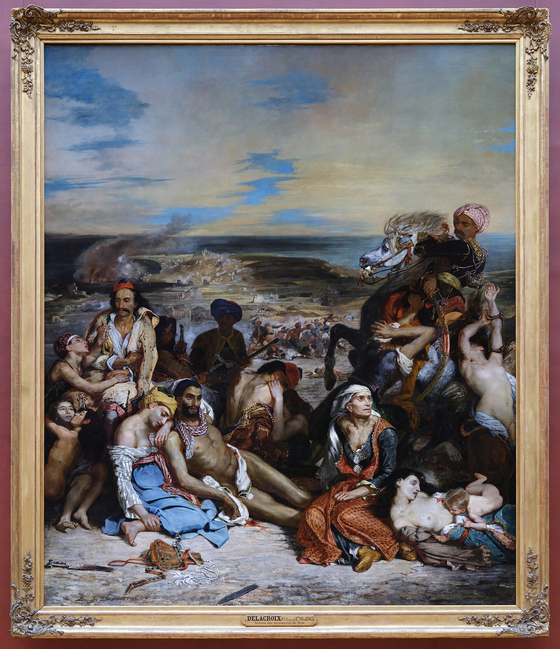 Scény masakrů na Chiu - Eugène Delacroix