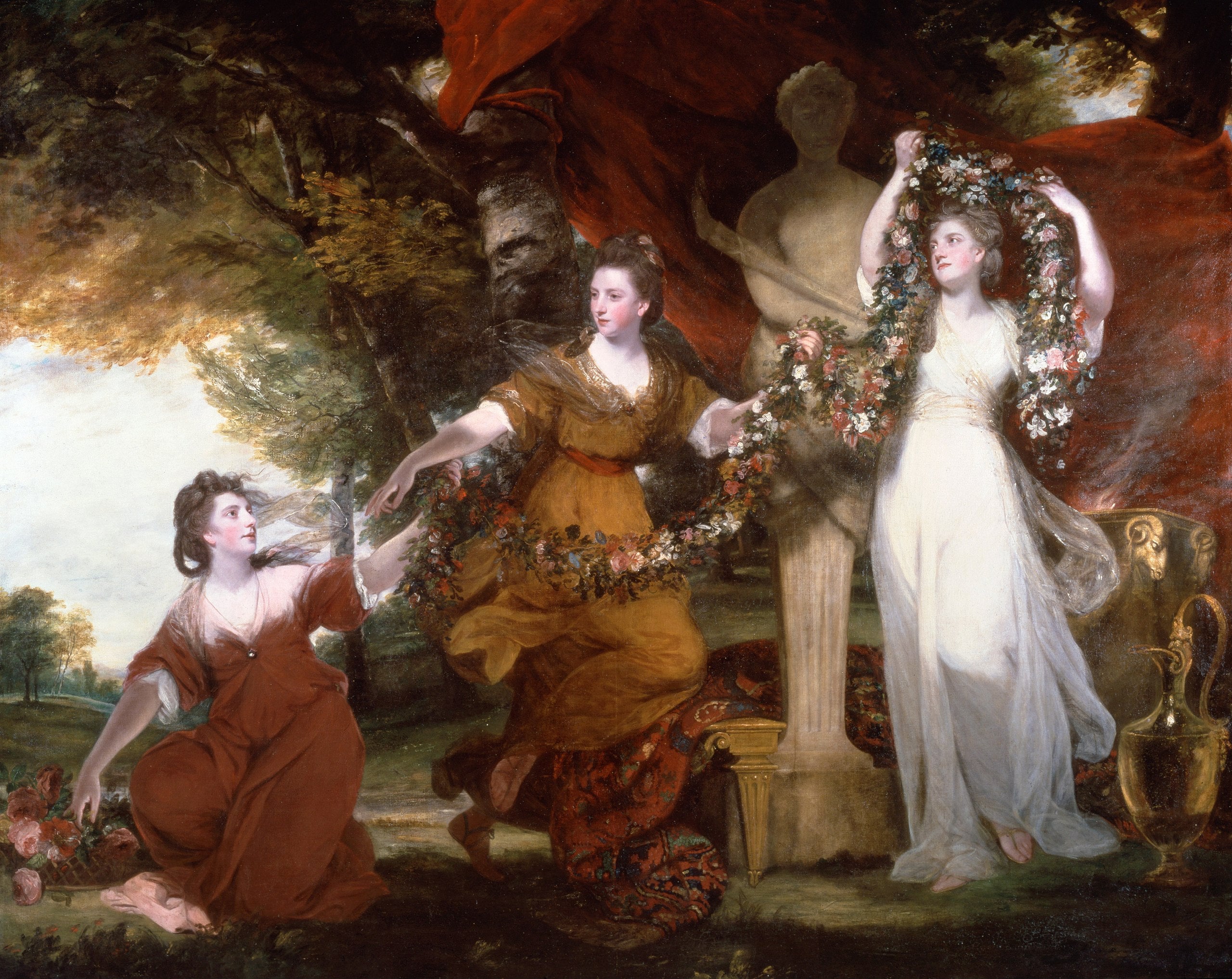 Trois Dames ornant un terme de l'Hymen - Joshua Reynolds