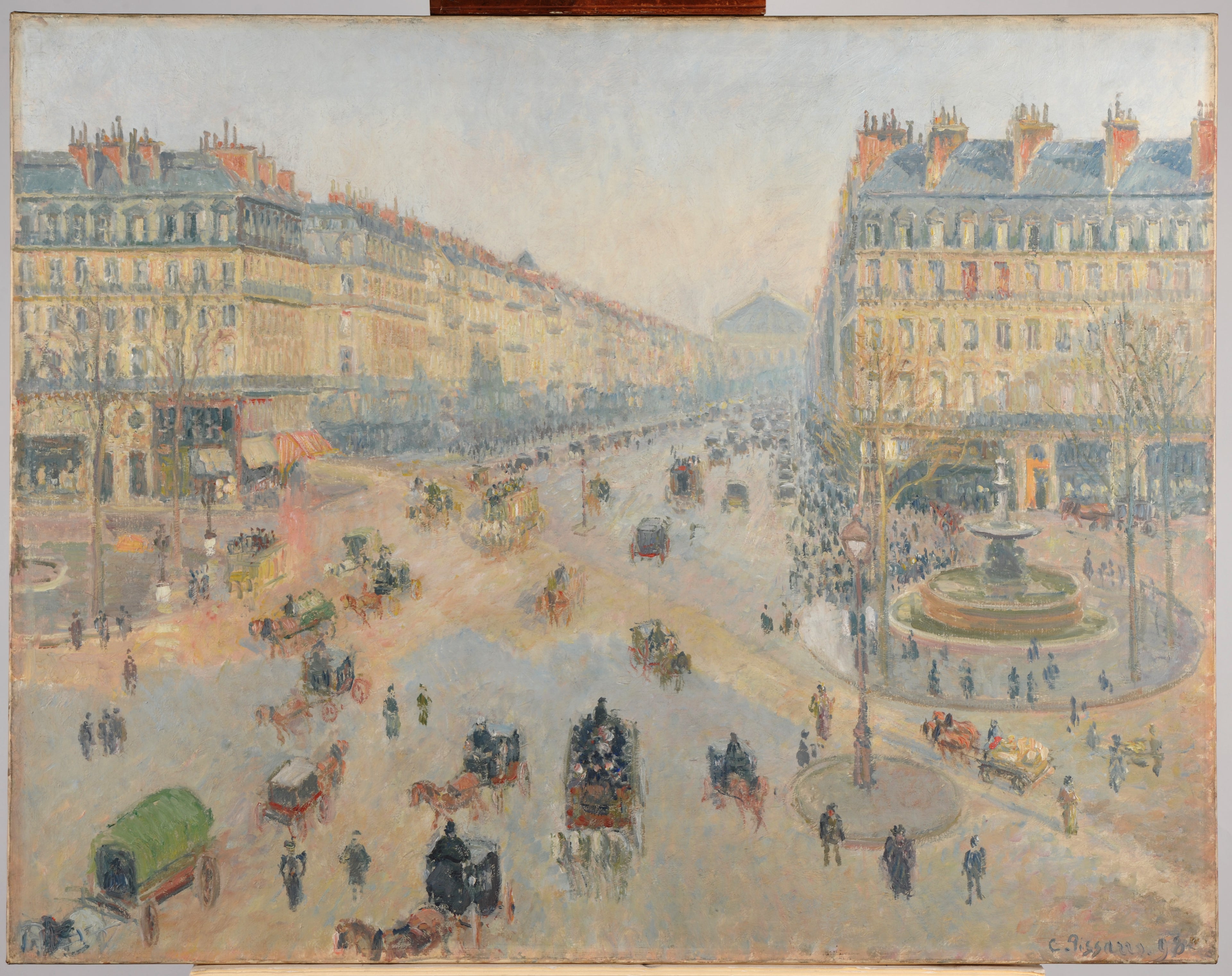 Reproduction du tableau « L'Avenue de l'Opéra - Camille Pissarro » par Alpha Reproduction en peinture à l’huile