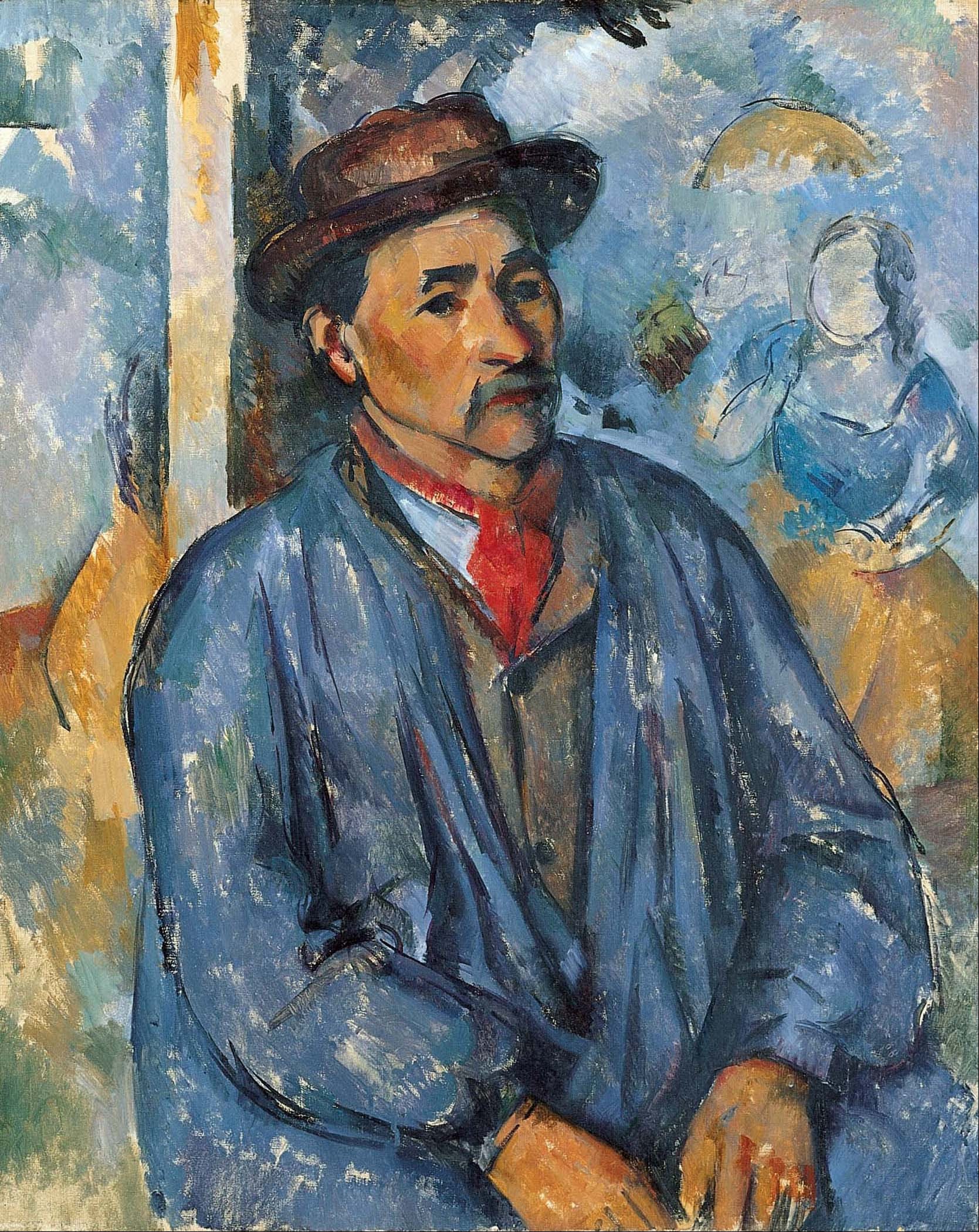 Reproduction du tableau « Paysan en blouse bleue - Paul Cézanne » par Alpha Reproduction en peinture à l’huile