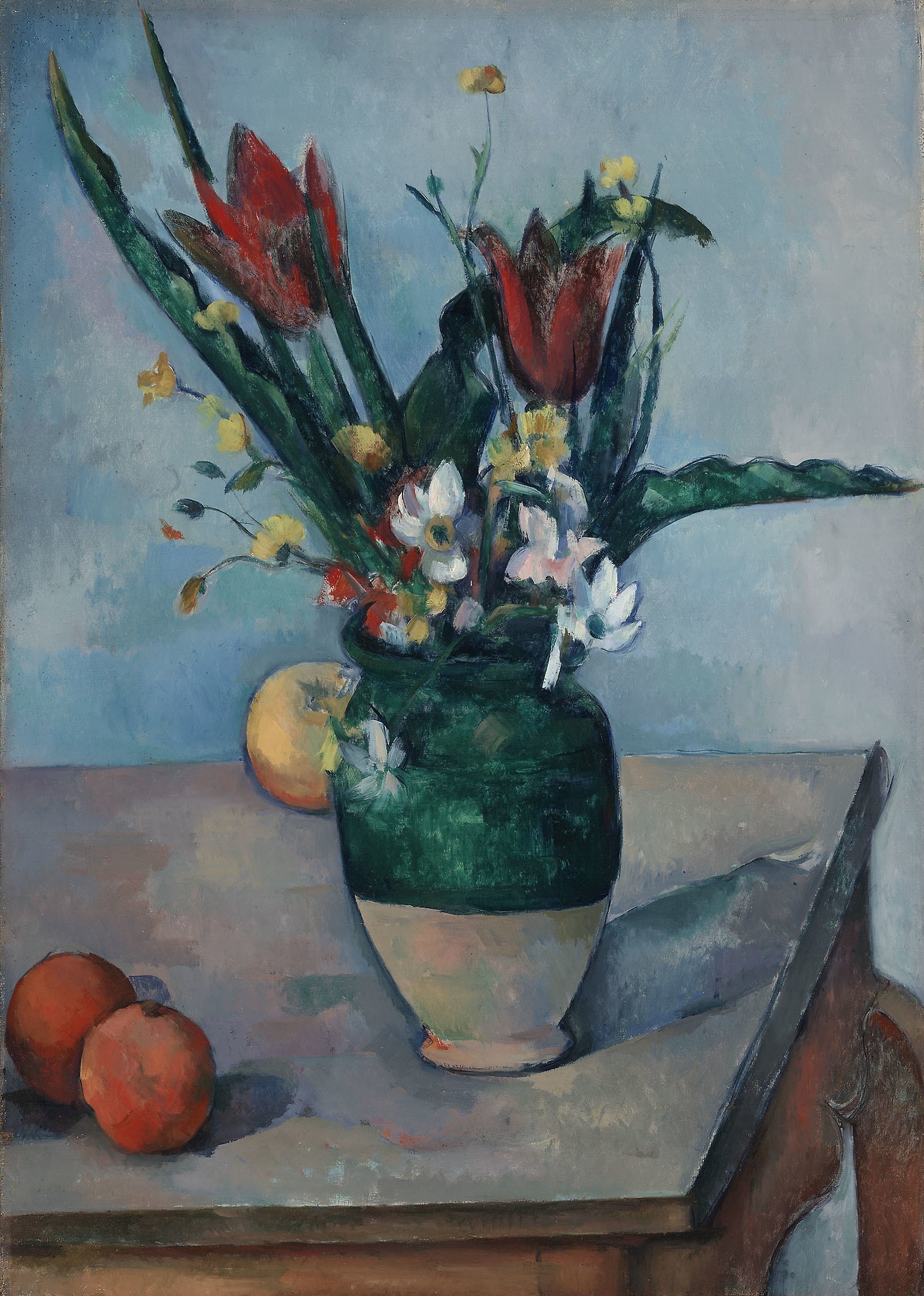 Reproduction du tableau « Le Vase de tulipes - Paul Cézanne » par Alpha Reproduction en peinture à l’huile