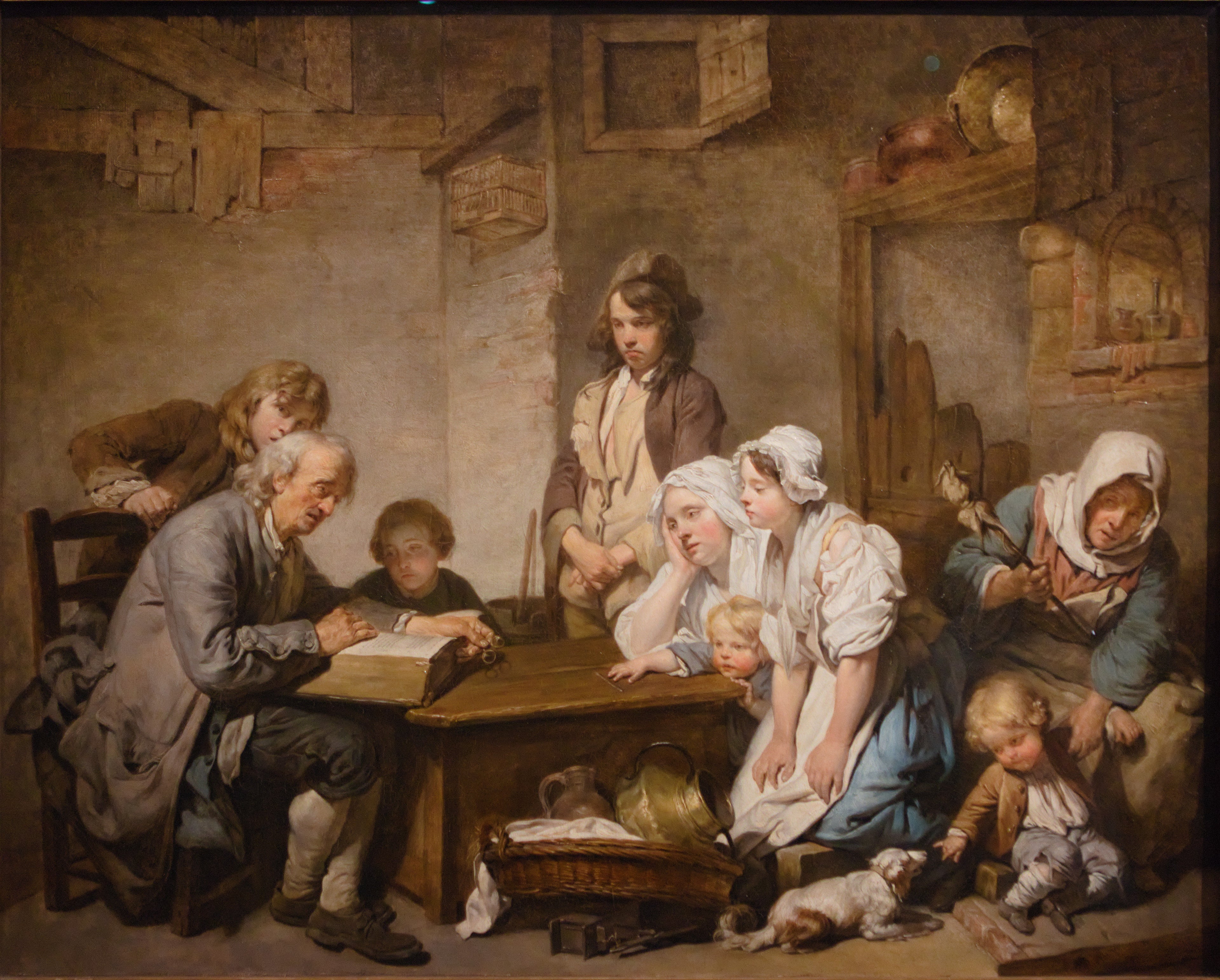La Lecture de la Bible - Jean-Baptiste Greuze