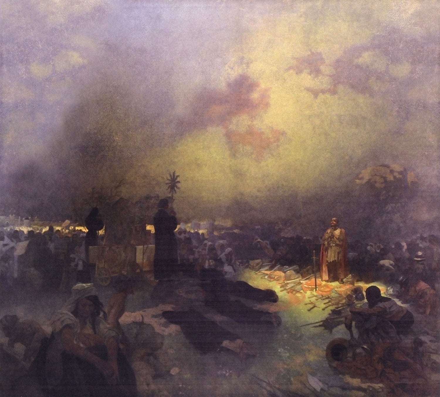 Po bitvě na Vítkově hoře - Alphonse Mucha
