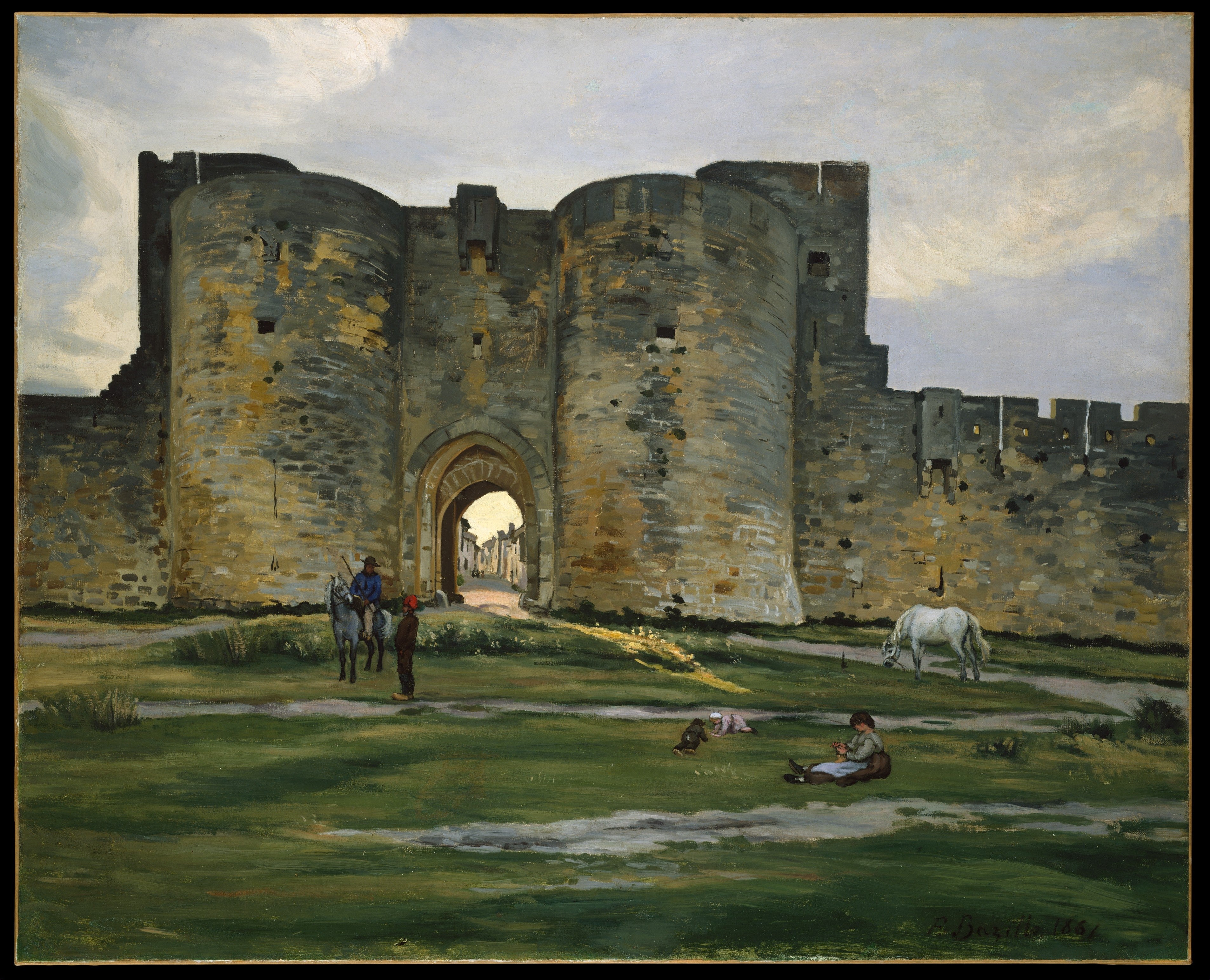 Reproduction du tableau « Porte de la Reine à Aigues-Mortes - Frédéric Bazille » par Alpha Reproduction en peinture à l’huile