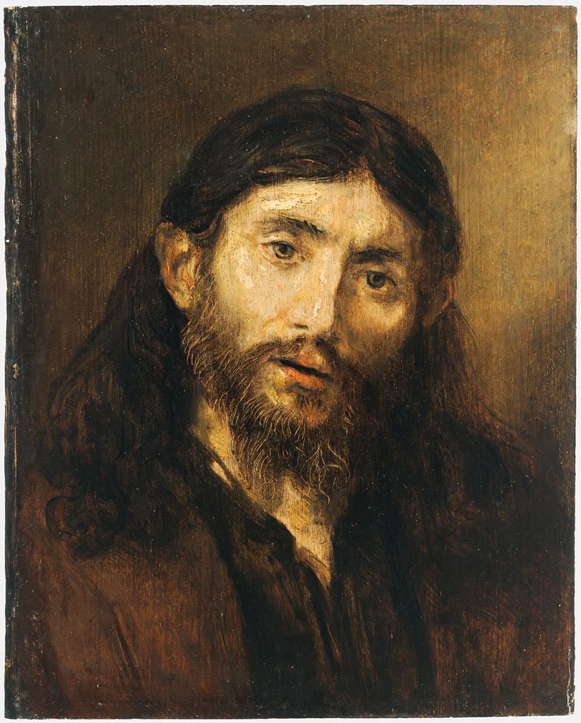 Reproduction du tableau « Tête du Christ - Rembrandt » par Alpha Reproduction en peinture à l’huile