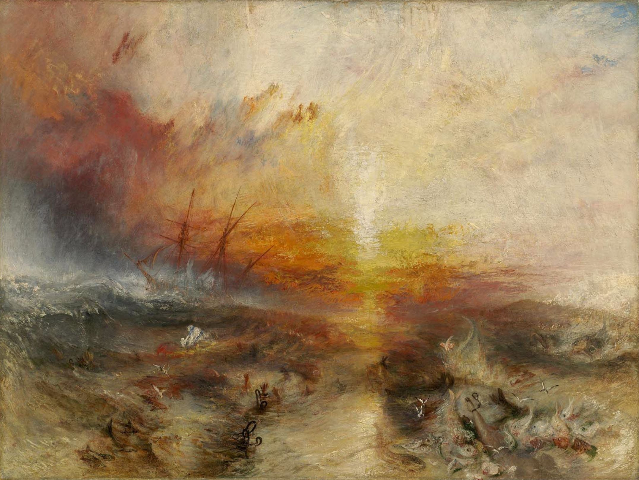 Reproduction du tableau « Le Négrier - J. M. W. Turner » par Alpha Reproduction en peinture à l’huile
