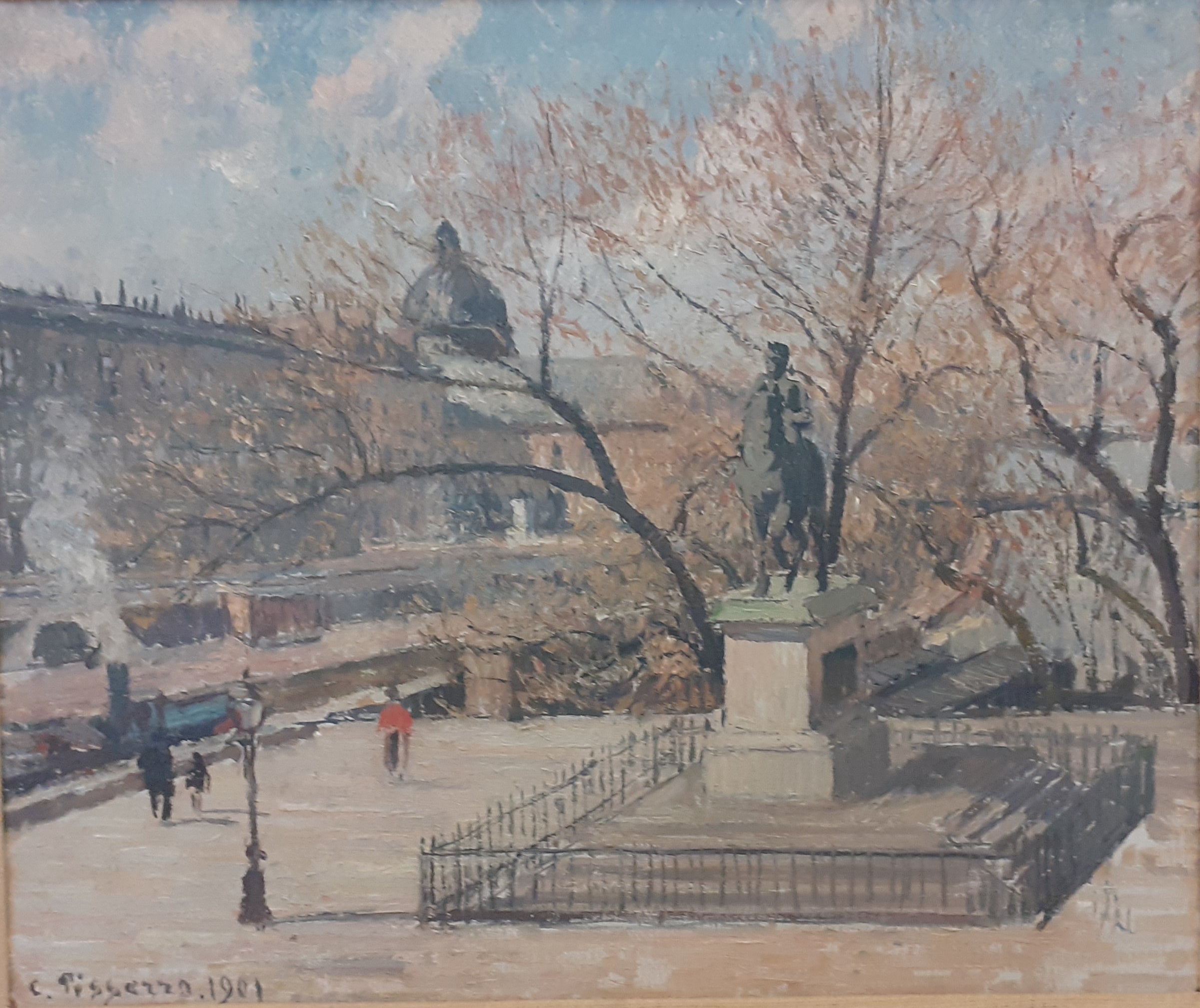 Reproduction du tableau « Statue d'Henri IV et hôtel de la Monnaie, matin, soleil - Camille Pissarro » par Alpha Reproduction en peinture à l’huile