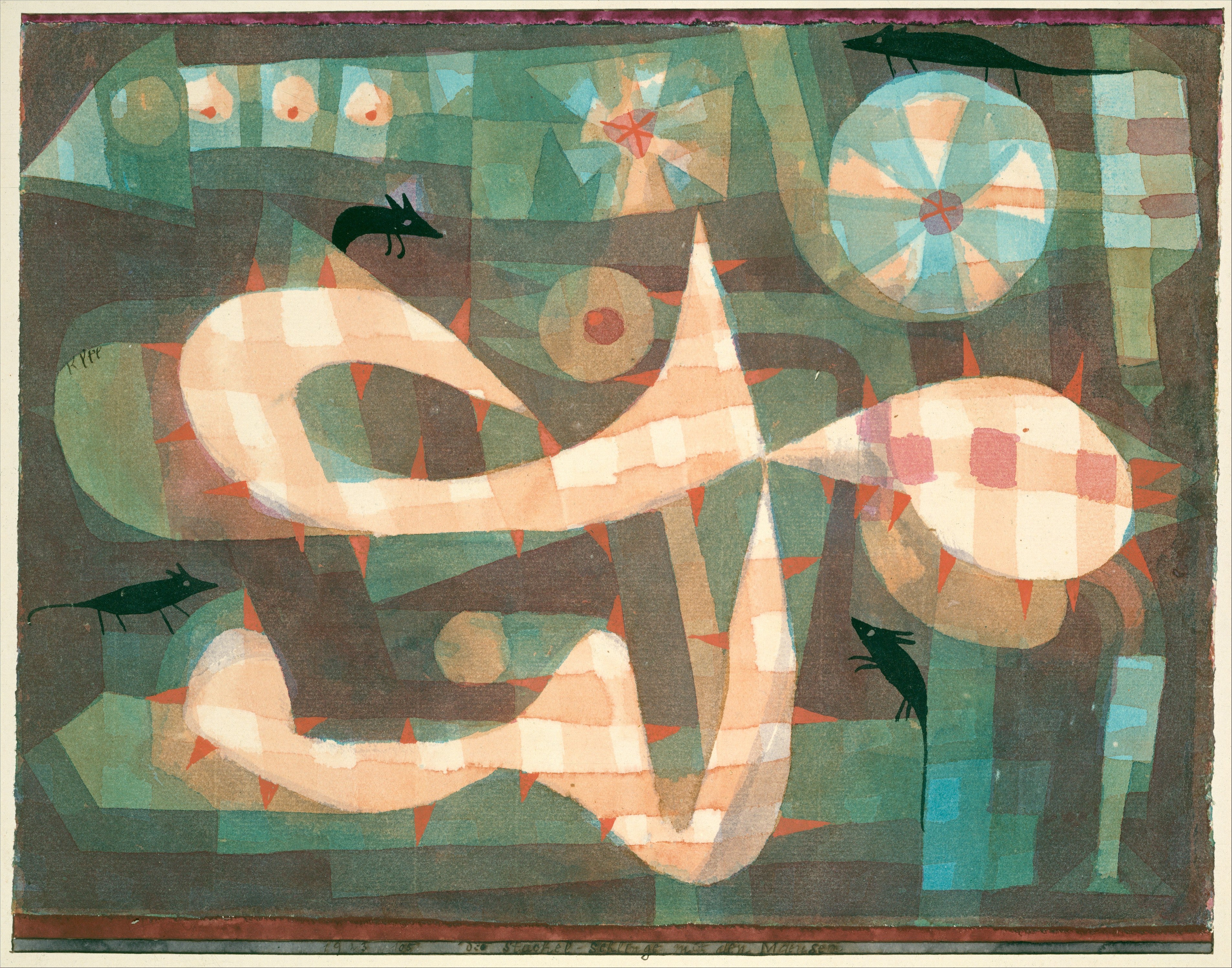Ostnatý drát s myšmi - Paul Klee