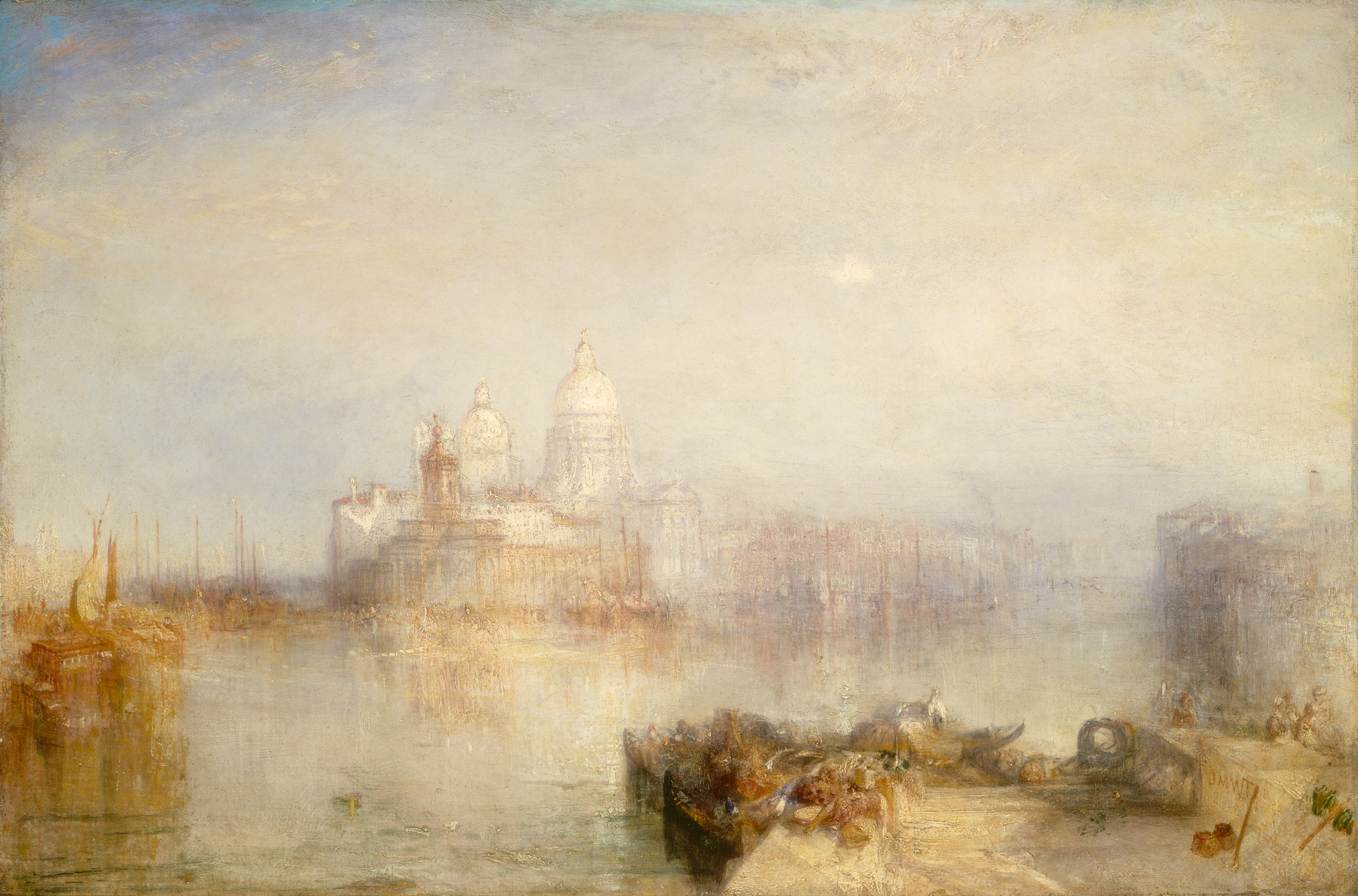 Reproduction du tableau « The Dogana and Santa Maria della Salute, Venice - J. M. W. Turner » par Alpha Reproduction en peinture à l’huile