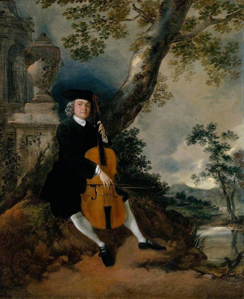 Le révérend John Chafy jouant du violoncelle dans un paysage - Thomas Gainsborough