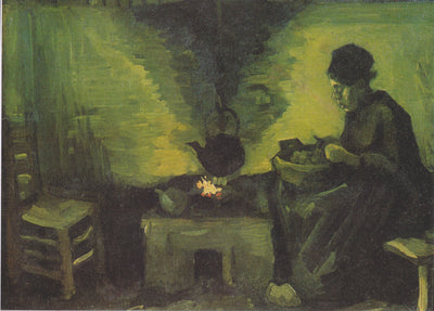 Venkovanka u krbu - Vincent van Gogh