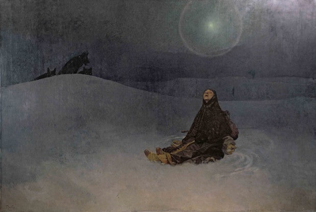 Žena na poušti - Alphonse Mucha
