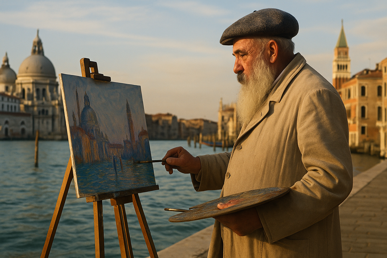 Monet v Benátkách: Paláce, kanály a proměnlivá obloha
