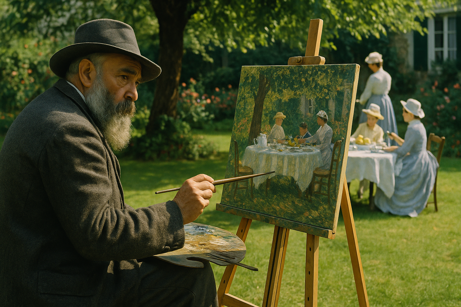 Claude Monet Oběd: Tři obrazy pro tři impresionistické emoce