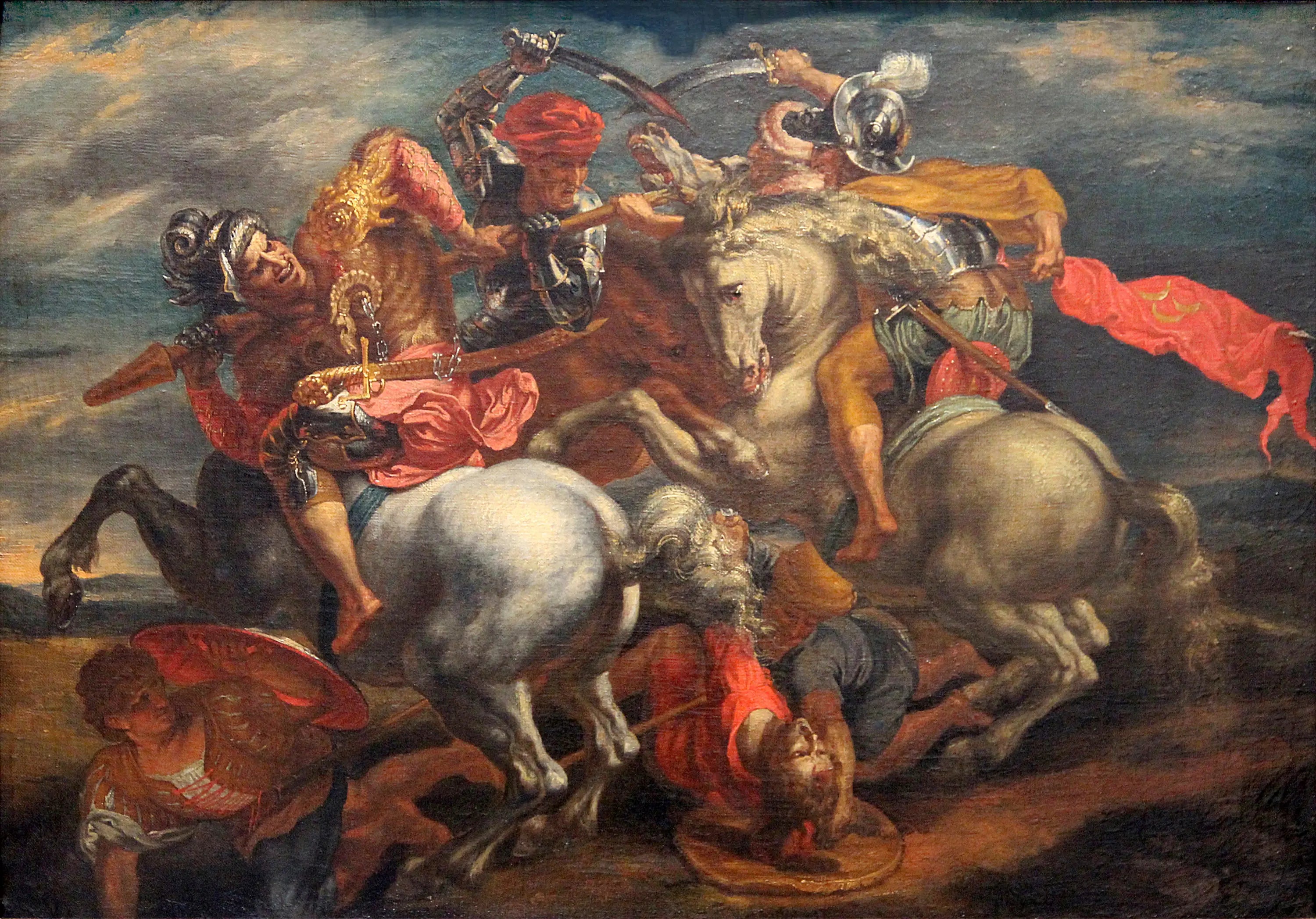 ’La bataille d’Anghiari’ (La lutte pour l’étendard). - Peter Paul Rubens - Alpha Reproduction