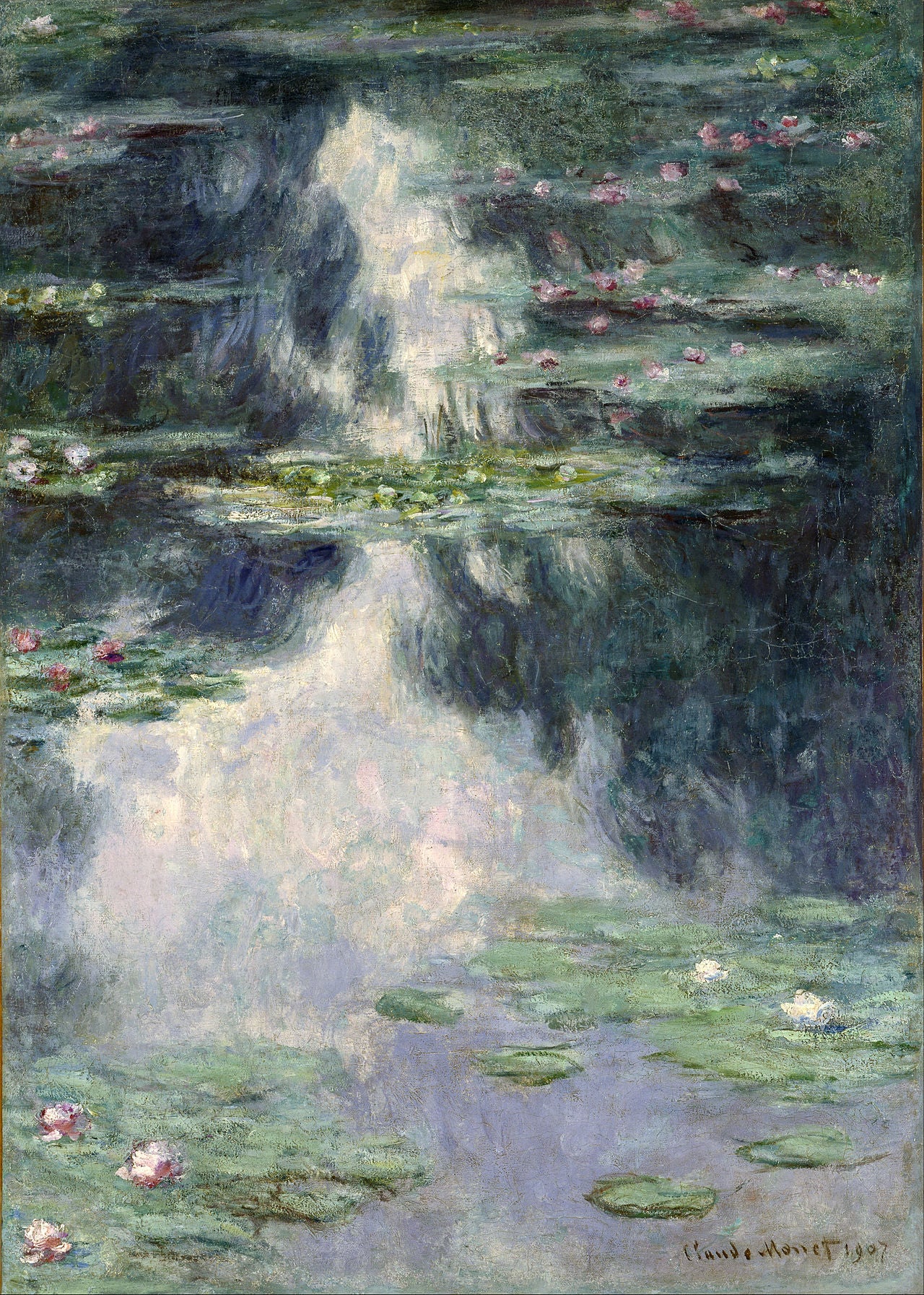 🌿 Nymfénové jezírko – Claude Monet (1907)