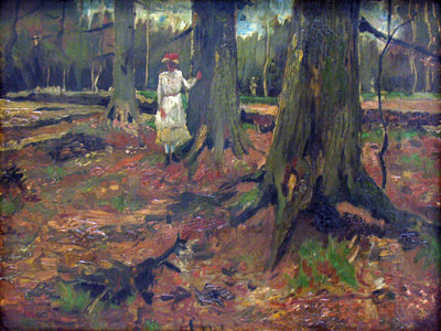 Dívka v bílém v lese - Vincent van Gogh