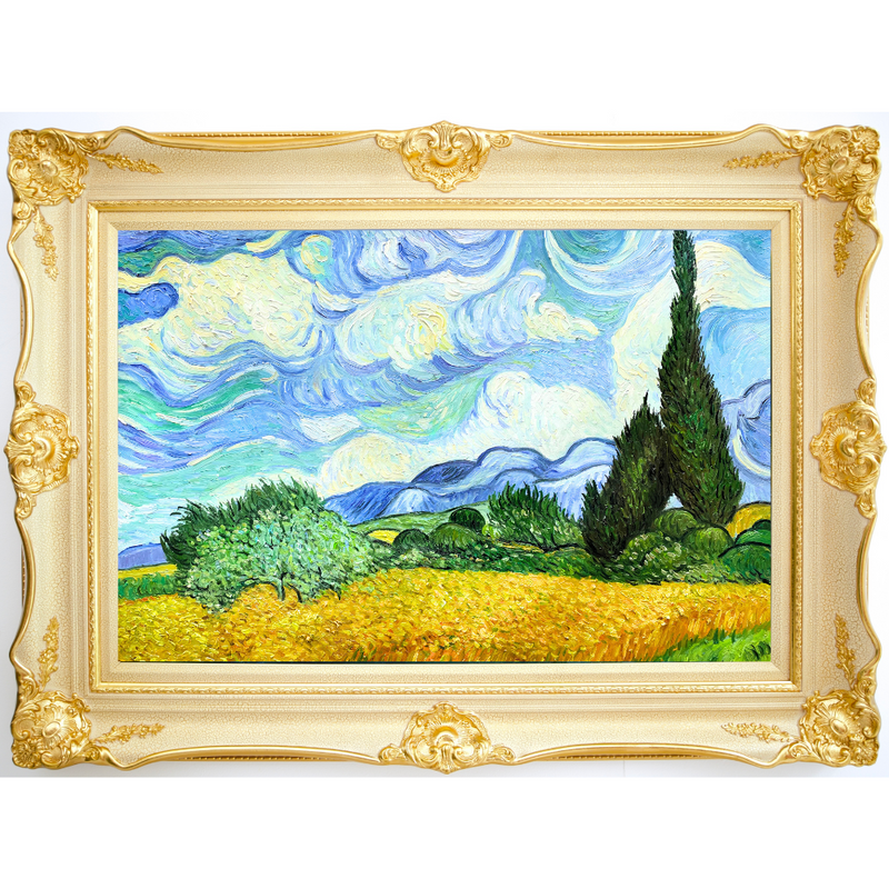 Pole pšenice s cypřiši - Vincent van Gogh