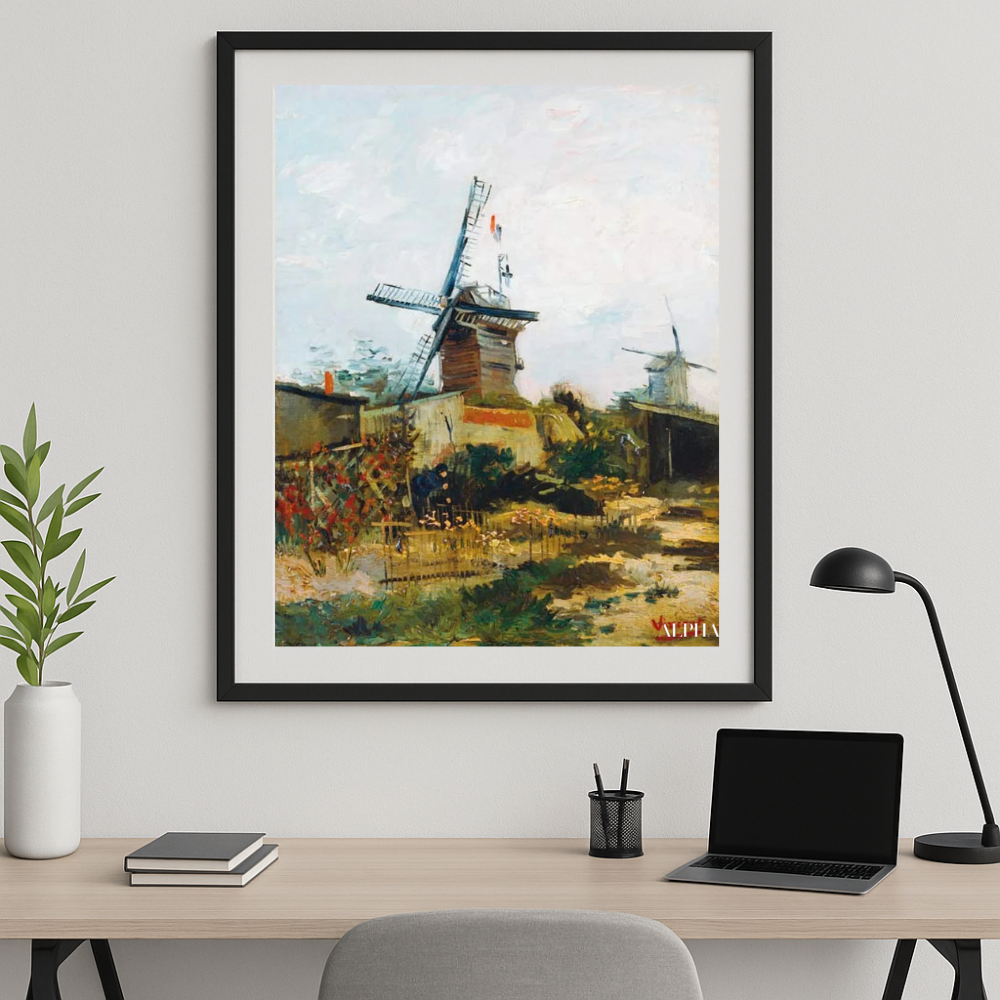 🌬️ Starý mlýn v Montmartru – Vincent van Gogh (1886)