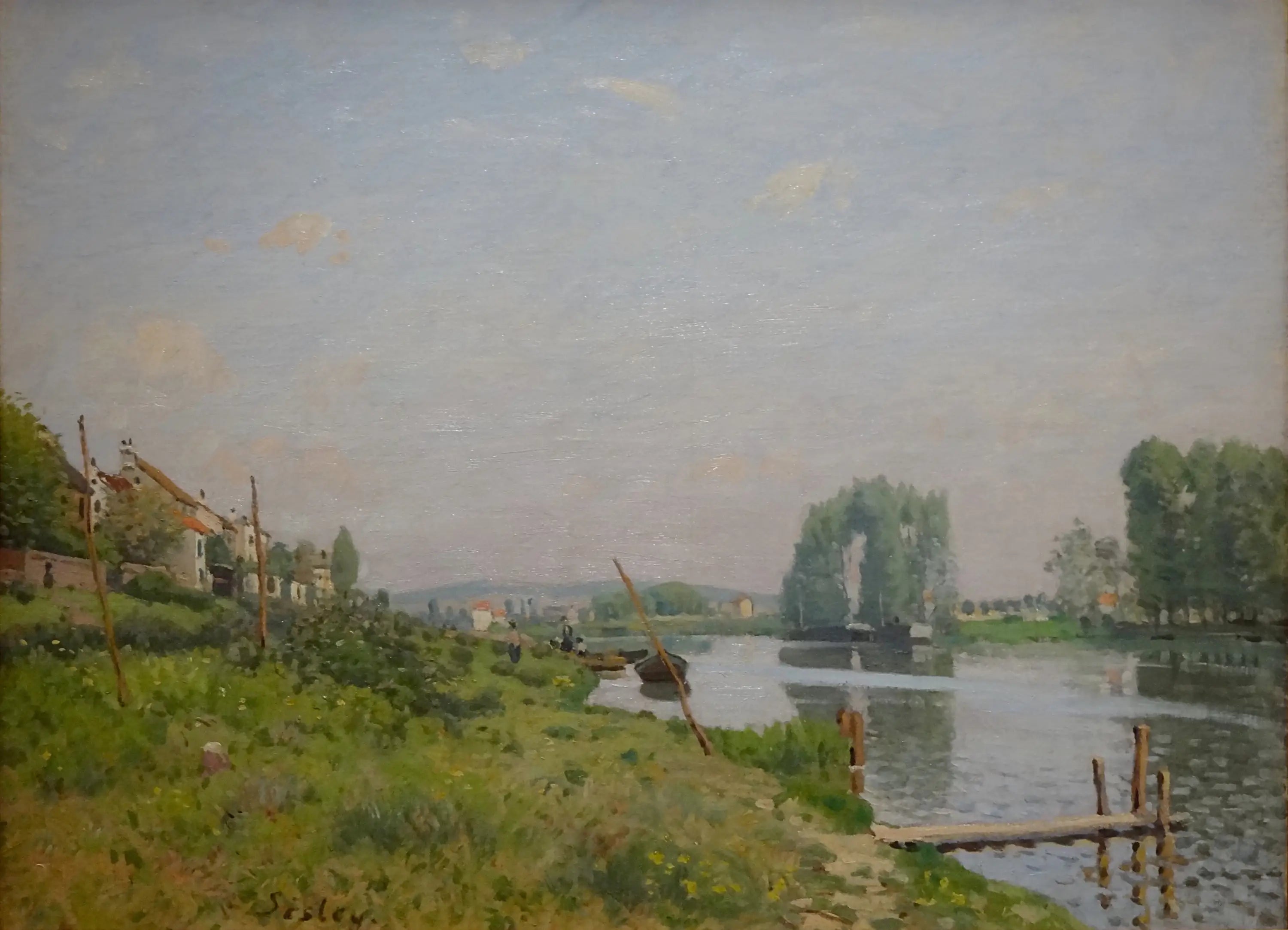 Reproduction du tableau « L'Île Saint-Denis - Alfred Sisley » par Alpha Reproduction en peinture à l’huile