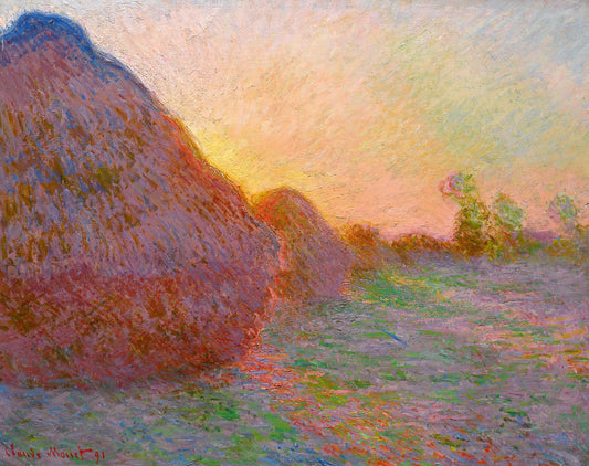 Meule, poslední paprsky slunce - Claude Monet