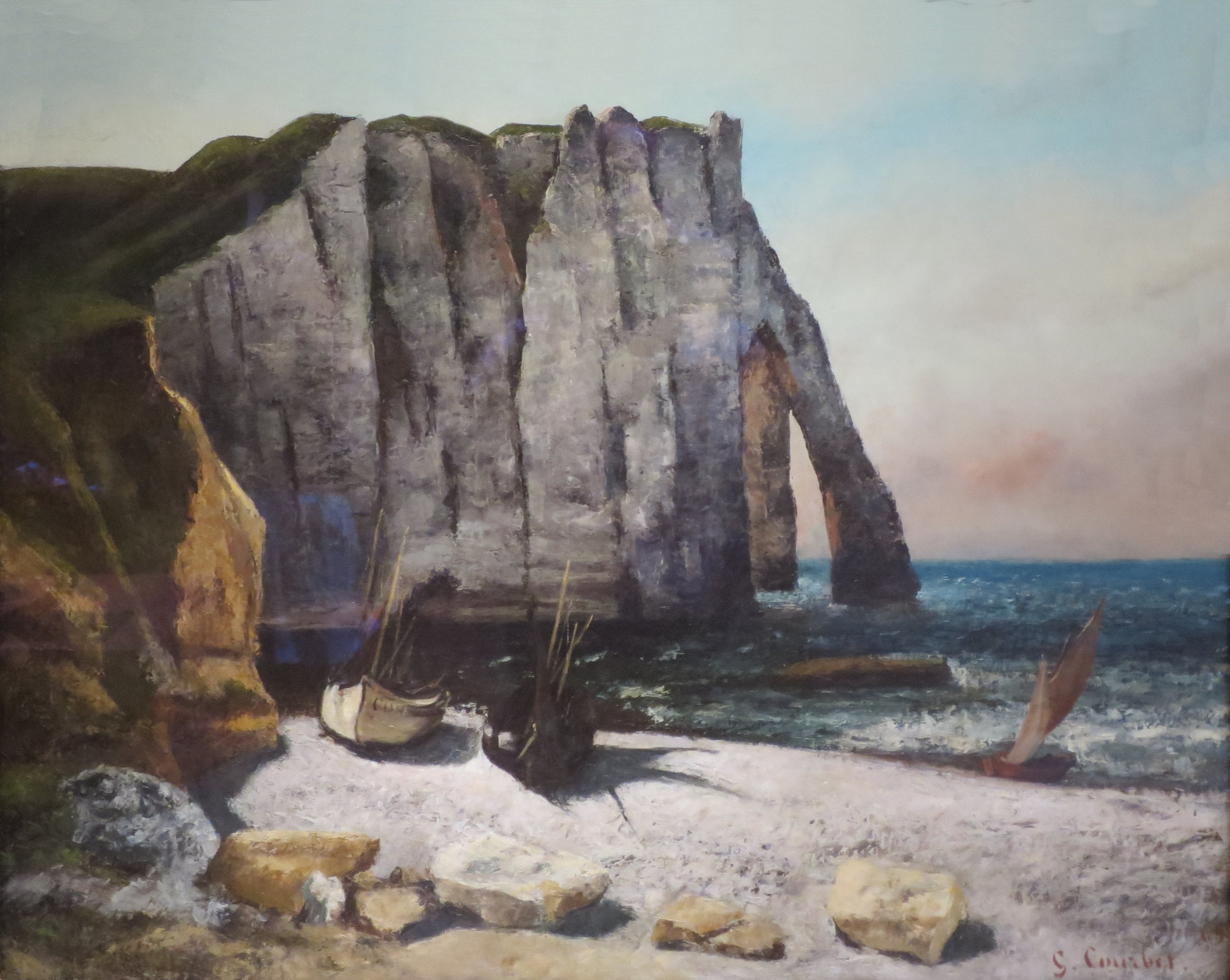 Falaise d'Étretat, la Porte d'Aval - Gustave Courbet