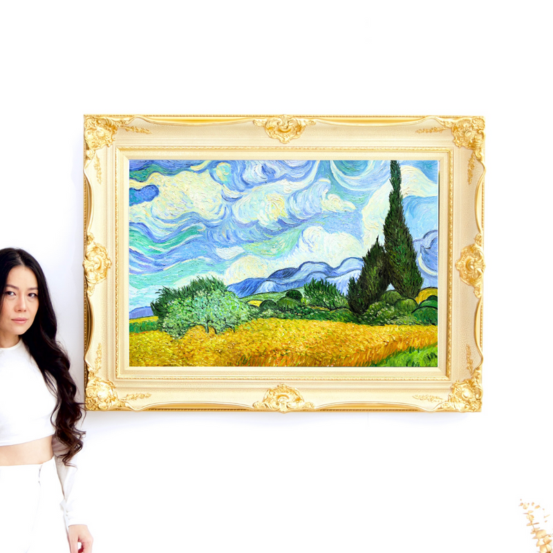 Pole pšenice s cypřiši - Vincent van Gogh