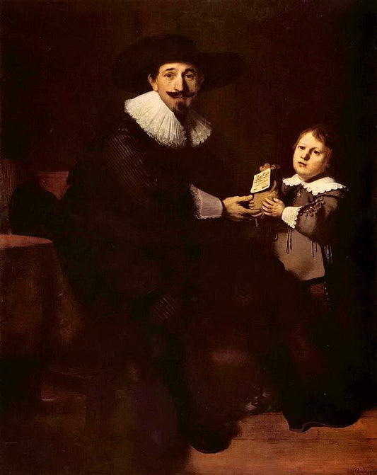 Jean Pellicorne et son fils Caspar - Rembrandt van Rijn - Reproductions de tableaux et peintures haut de gamme