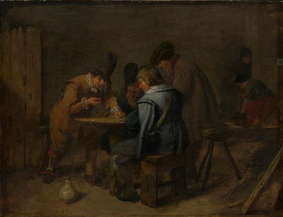 Soldats jouant aux dés dans un estaminet - Adriaen Brouwer