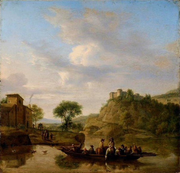 Le passage du bac - Adriaen van de Velde