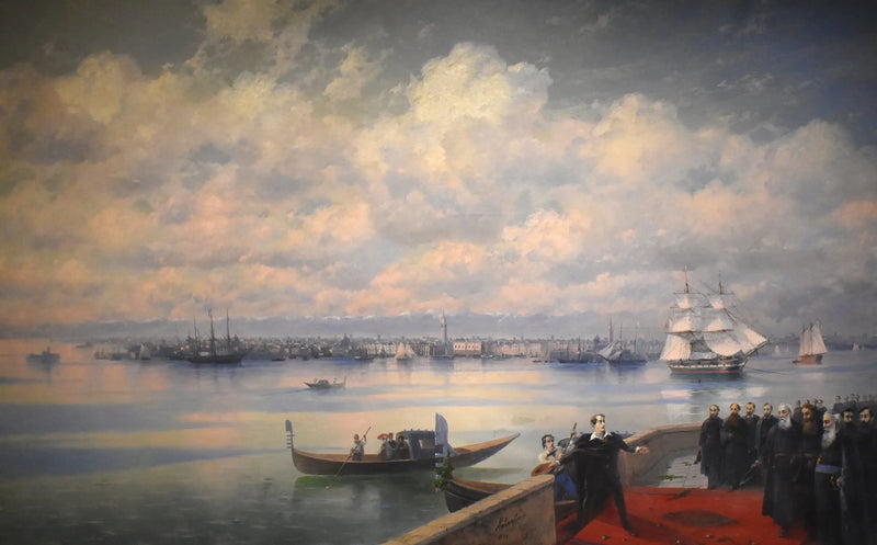 Návštěva Byrona u Mekhitaristů na ostrově Surb Ghazar - Ivan Aïvazovski