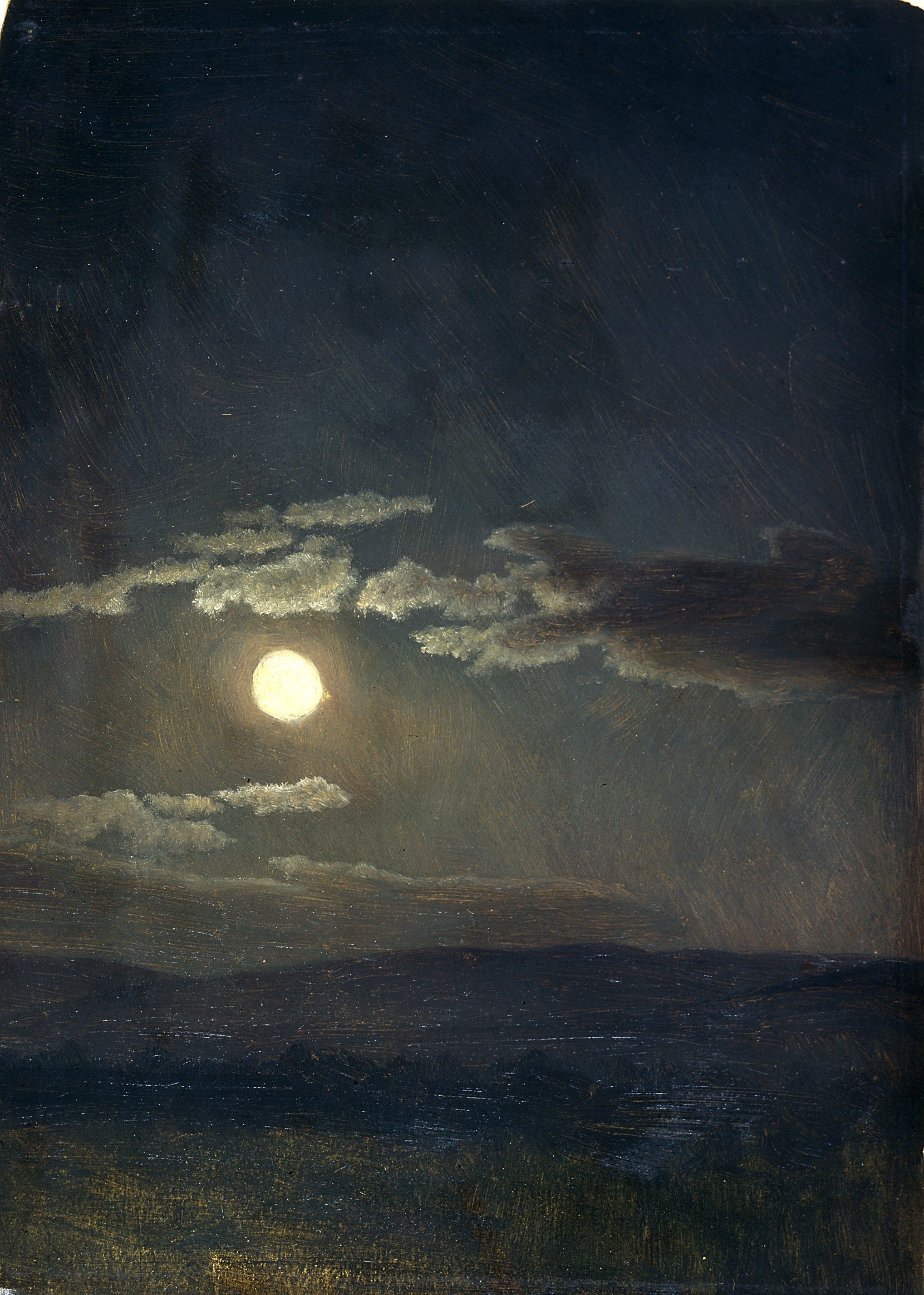 Étude des nuages, clair de lune - Albert Bierstadt