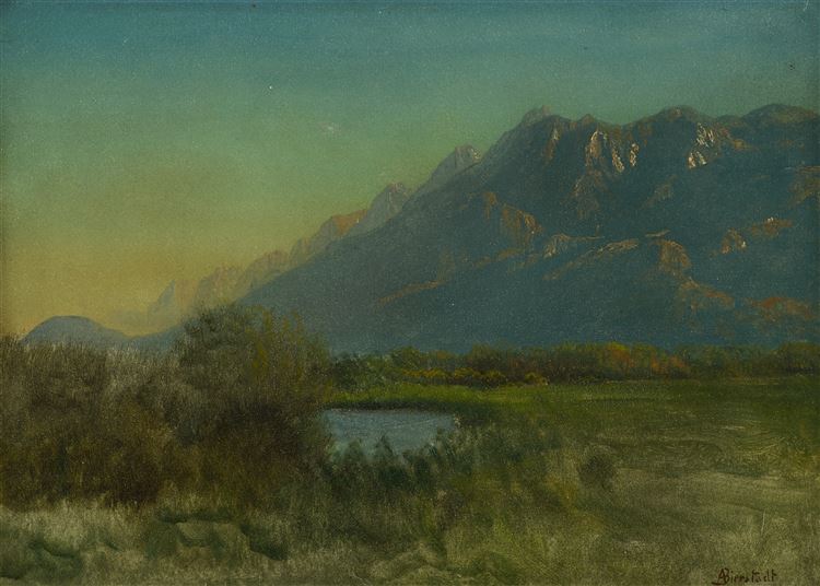 Paysage de montagne - Albert Bierstadt