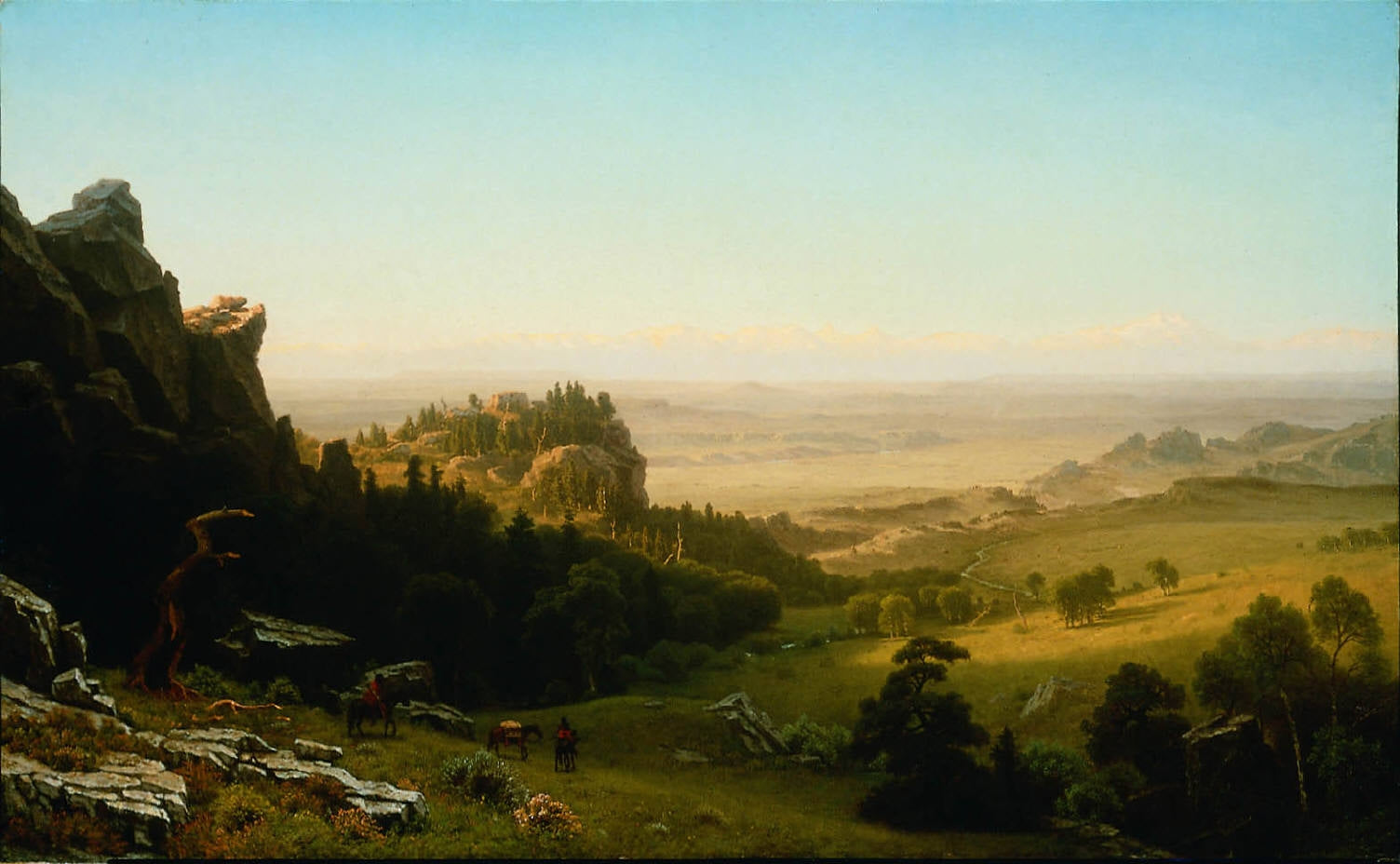 Vue depuis les montagnes de Wind River, Wyoming - Albert Bierstadt